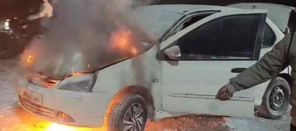 car caught fire as soon as it was filled with diesel at the petrol pump