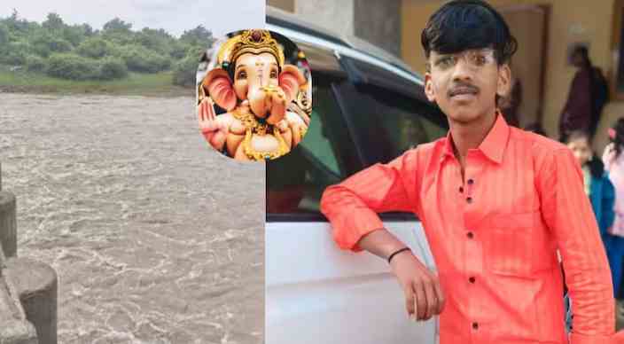 Went for Ganpati immersion with friends, got carried away by the river