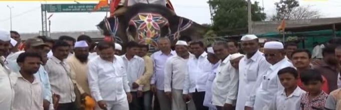 Gagangiri maharaj sapthah Sangamner taluka News