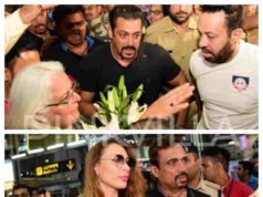 Salman Khan and Iulia Vantur get mobbed by fans at Jaipur airport.