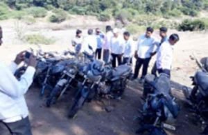 Akole News 12 motorcycles found in well