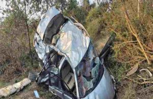 car fell down from the bridge on Nashik-Pune highway at Bota