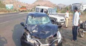 Car and two-wheeler accident on Pune-Nashik highway Sangamner