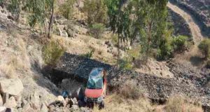 Sanagmner car crashed in a 60 feet valley in Mahuli Ghat
