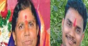 Accident when the container overturned on the bike