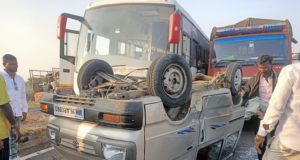 Accident Between omani Car, Tempo and Bus