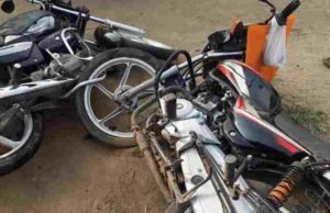 Accident Two motorcycles collided head-on
