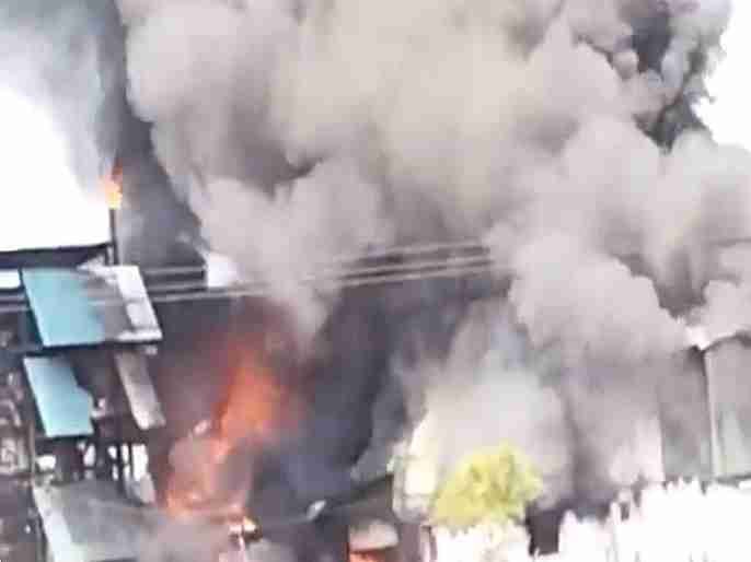 Ahmednagar Chemical company catches fire