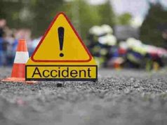 Accident death of two friends who were going for tea