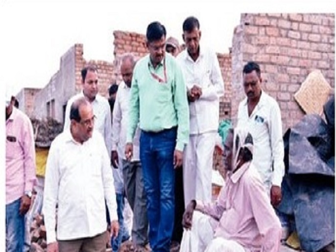 Sangamner rain hit, the cows died, the leaves flew and both were injured