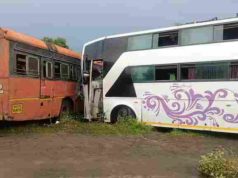 Bus and travel accident, death of driver