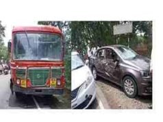 Shrirampur Car and bus accident