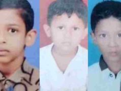 drowning Death met three little ones