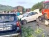 Accident car collided with another car on the Pune Nashik highway