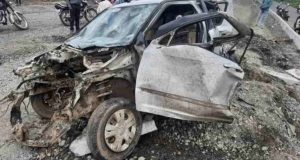 Three youths killed in an accident involving a car and a goods truck 