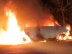 Burning Car, a car of devotees caught fire suddenly while on its way to Shirdi