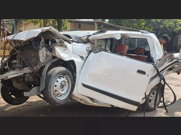 accident to WagonR car, three died on the spot