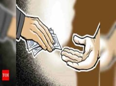 Crime against police officer for asking for bribe