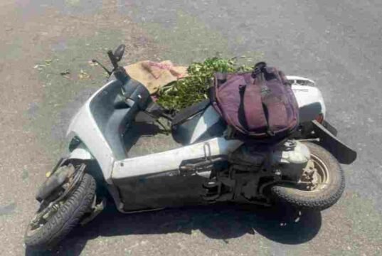 Accident college youth died after a truck hit a bike rider on Kolhar Ghoti Road