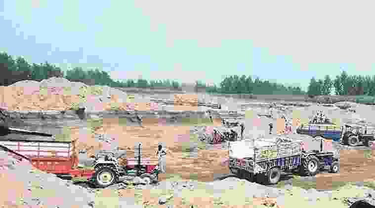 Vehicles carrying sand were seized
