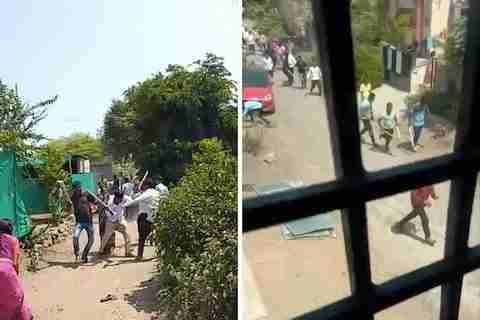 Ahmednagar Mob attack on jawan's house