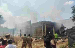 Godown of fire fighting equipment caught fire, two died