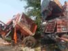Truck-milk tanker head-on collision in Ghat; Both drivers died on the spot Accident