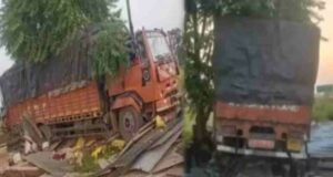 speeding truck rammed into the hut, crushing 10 laborers, killing four Accident