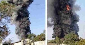 Chemical factory fire in Sinner
