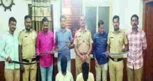 Two persons carrying swords arrested