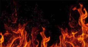 young man set himself on fire on the way