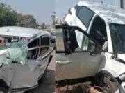 Two cars collide on Nagar-Pune highway one killed