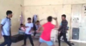 Eighth grade student beaten up in a ring with a belt