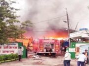 Fire in shed at garbage depot