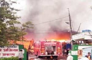 Fire in shed at garbage depot