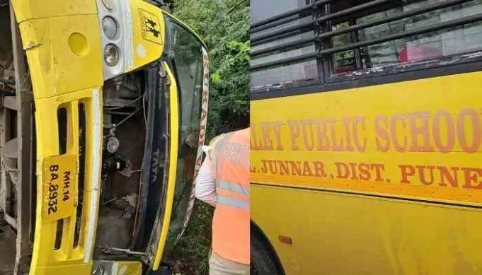 School bus accident at Chandanapuri Ghat
