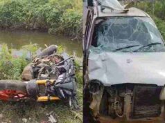 Seven killed in horrific accident involving motorcycle and Alto