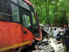 accident involving ST bus and Bolero one dead