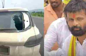 Attack on Lakshman Hake's car Stones pelted