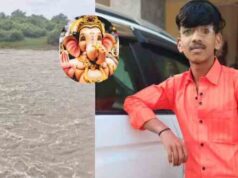 Went for Ganpati immersion with friends, got carried away by the river