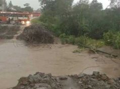 sky burst in this taluka of Ahilyanagar! The bridge on the road was literally washed away