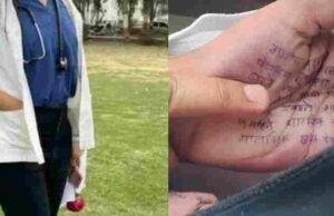 female doctor commits suicide by writing a suicide note on her hand