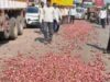 Farmer pours onion on road, signs of dynamic government